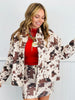 Brown Multi Cow Print Back Pleat Jacket (Reg.)
