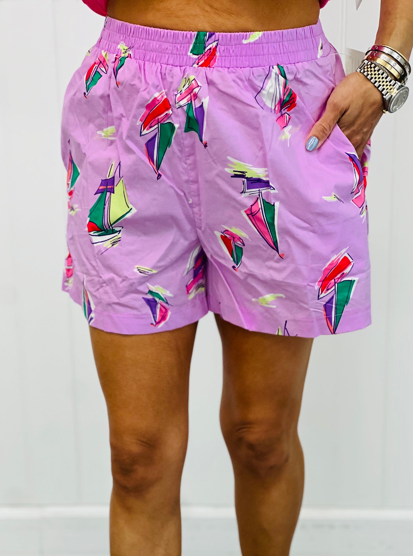 Sailboat Printed Shorts (Reg.)- 2 Colors