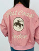 Pink West Coast Rodeo Embroidered Bomber Jacket (Reg & Plus)