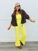 Yellow Strapless Tube Top & Wide Leg Pant Set (Reg.)