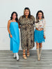 Teal Tiered Fringe Mini Skirt (Reg. & Plus)