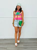 Striped Palm Tree Knit Tank Top (Reg.)