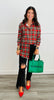 Christmas Plaid Nina Button Up Tunic (Reg. and Plus)