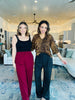 High Waist Wide Leg Pants (Reg.)- 2 Colors
