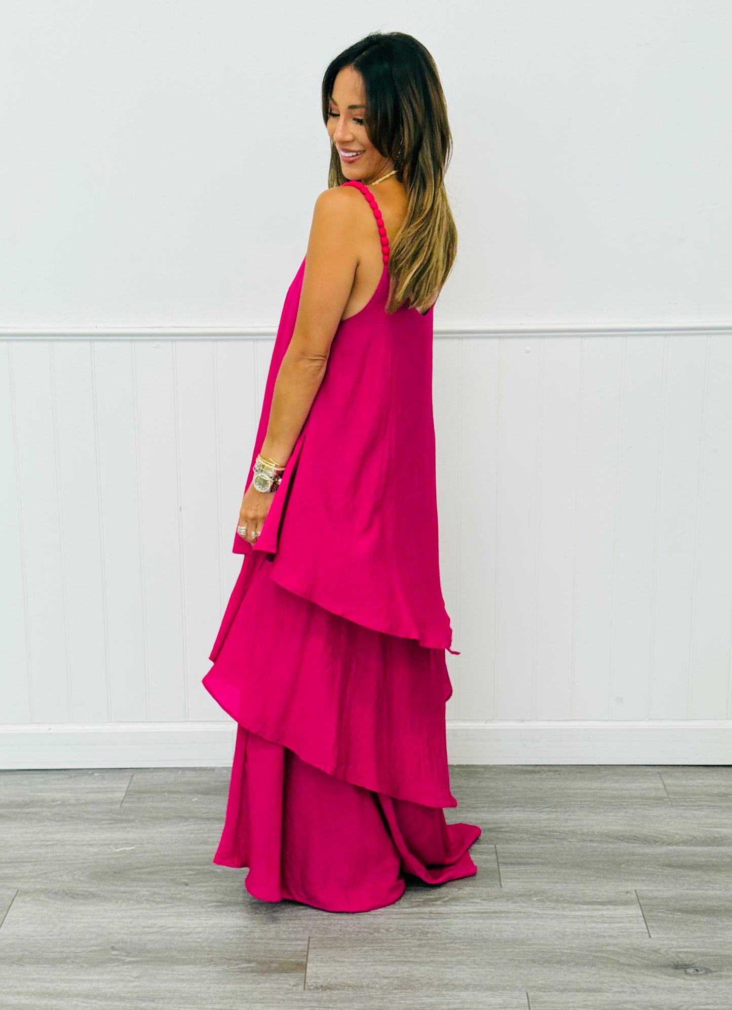 V-Neck Sleeveless Tiered Maxi Dress (Reg. and Plus) - 6 Colors