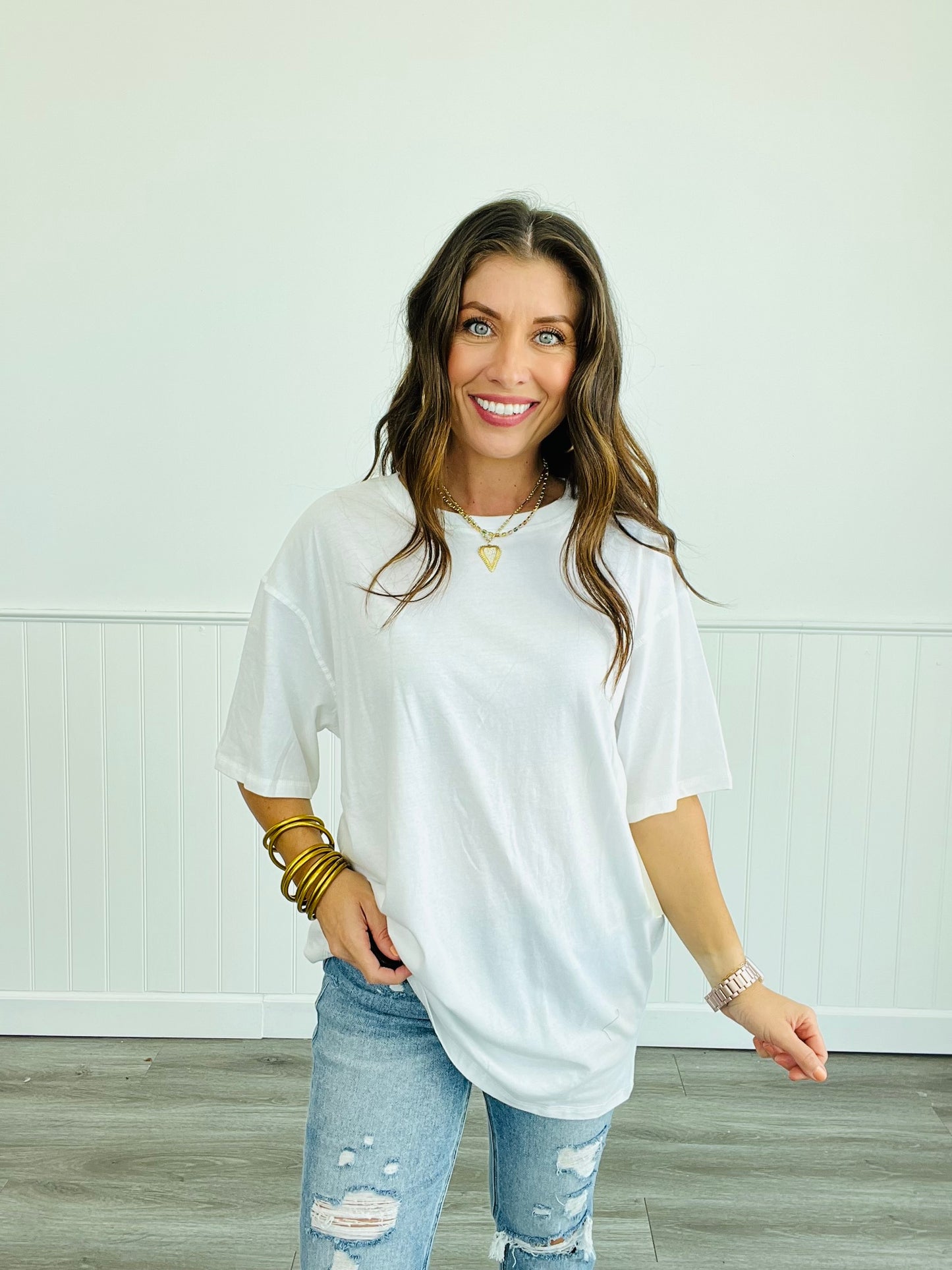 Organic Cotton Boyfriend Tee (Reg. and Plus)- 3 Colors