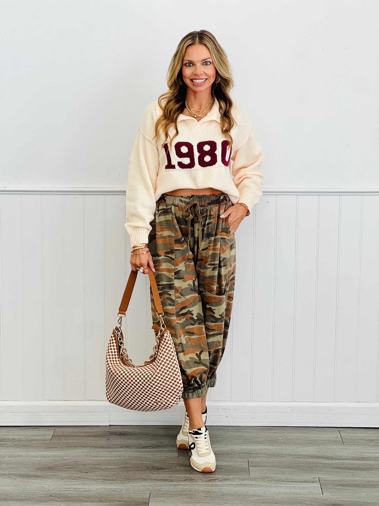 Retro Year Sweater Top (Reg & Plus)-2 Colors