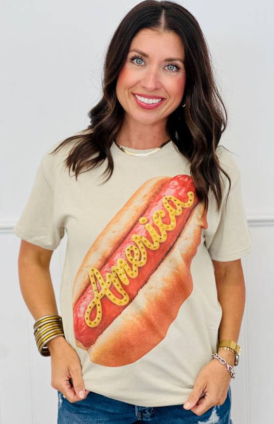 America Hot Dog Bling Tee (Reg. and Plus)