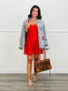 Red Front Button Up Romper (Reg & Plus)