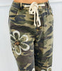Washed Camo Lace Flowers Pants (Reg & Plus)