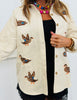 Cream Mallard Duck Embroidered Long Sleeve Shirt (Reg.)