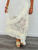 Ivory Lace Ruffle Maxi Dress (Reg.)