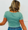 Striped Button Down Fitted Top (Reg.) - 2 Colors