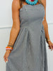 Black/White Gingham Sleeveless Maxi Dress (Reg.)