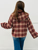 Burgundy Multi Plaid Poncho Cape Jacket (Reg & Plus)