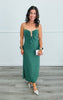 Dark Ivy Keyhole Strapless Midi Dress (Reg.)