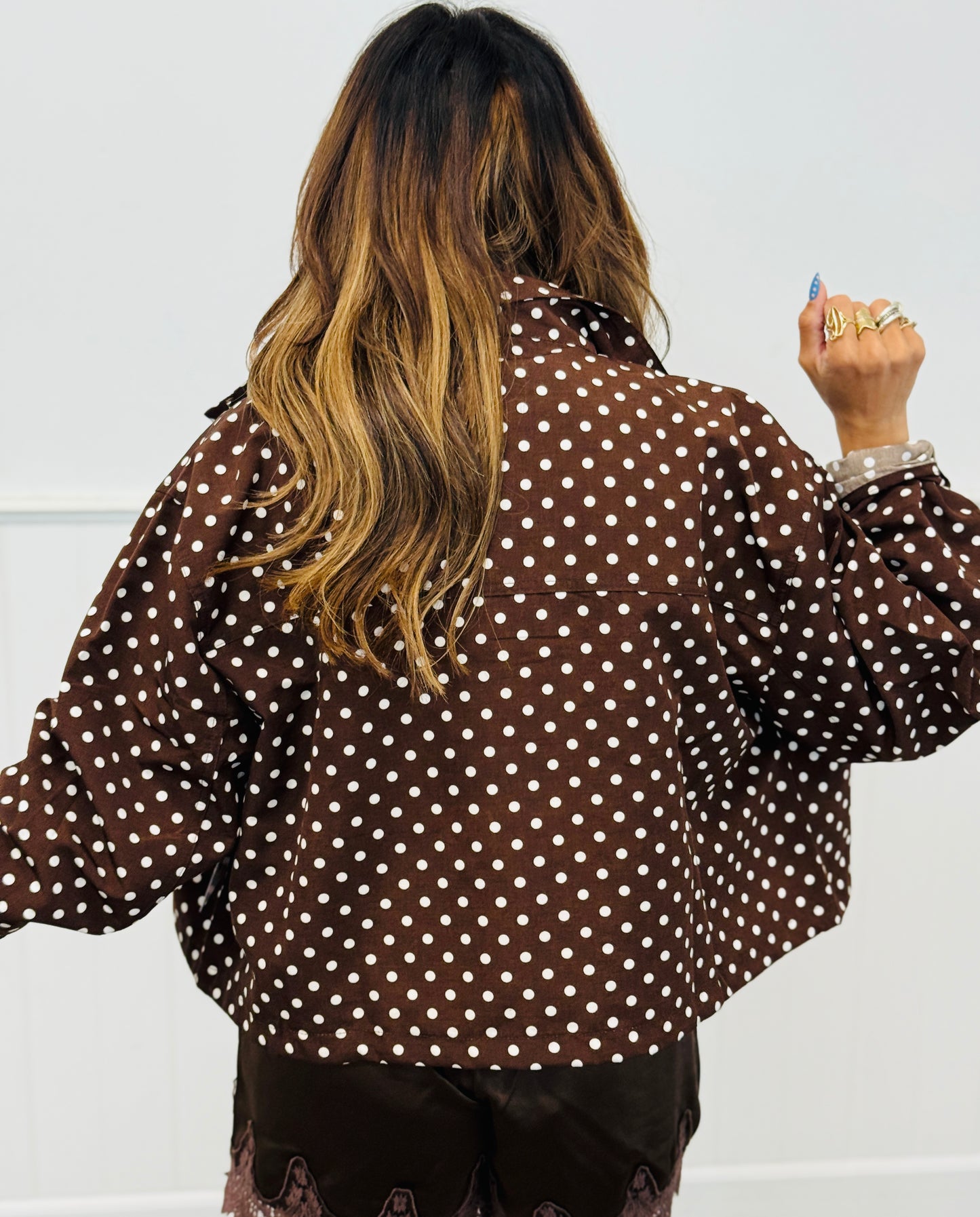 Mocha Polka Dot Jacket (Reg.)