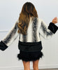 Grey Multi Bambi Print Faux Fur Jacket (Reg.)