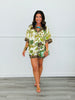 Mixed Print Matching Top & Shorts Set (Reg. & Plus)