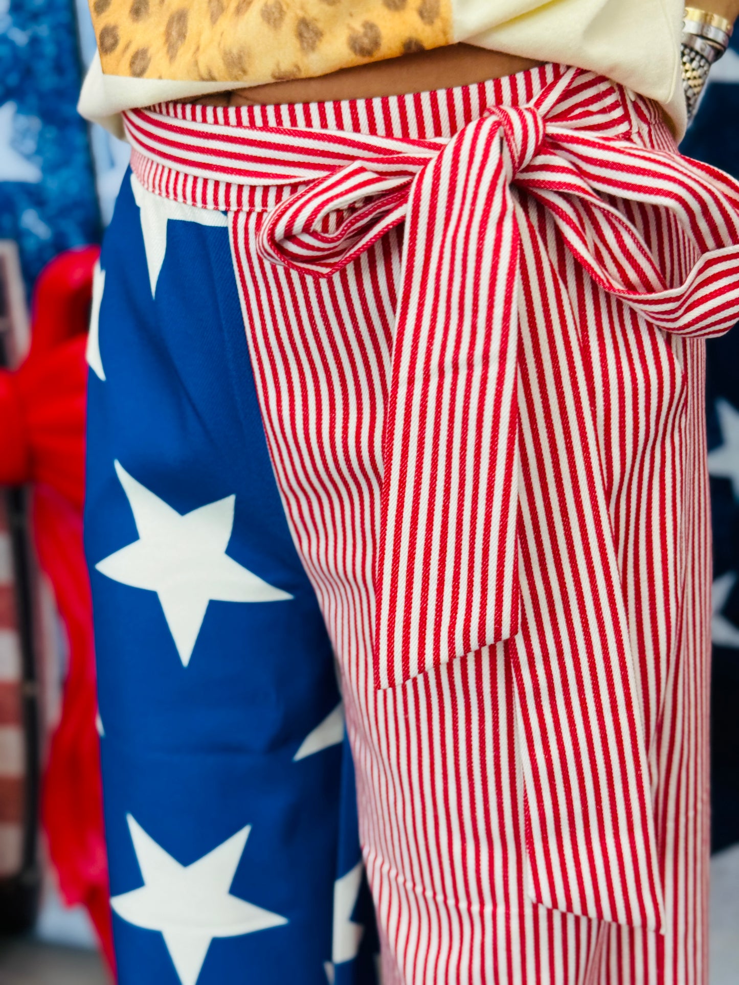 Symphony Multi Stars & Stripes Side Bow Pants (Reg.)