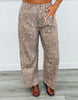 Washed Bambi Print Barrel Pants (Reg.) - 2 Colors