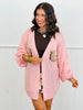 Pink Horse Print Open Sweater Cardigan (Reg.)