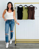 Sleeveless Knit Fitted Tank Top (Reg.) - 4 Colors