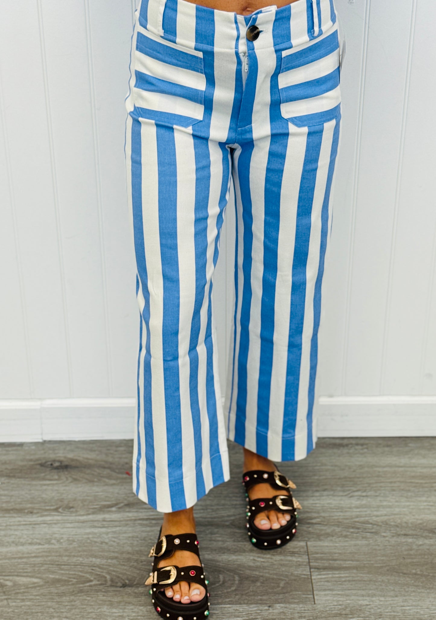 Striped Colette Crop Wide Leg Pants (Reg.) - 3 Colors