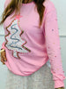 Pink Christmas Cookie Patch LS Top (Reg. and Plus)