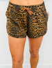 Cheetah Print Drawstring Dolphin Shorts (Reg.)