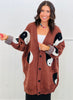 Brown Oversized Yin Yang Cardigan (Reg & Plus)
