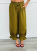 Lace Trim Ruffle Hem Pants (Reg.) - 3 Colors