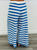Sea Blue Striped French Terry Top & Pants Set (Reg. and Plus)