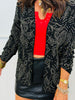 Black Paisley Rhinestone Knit Cardigan (Reg.)