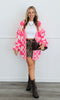 N Pink Combo Mixed Check Cardigan (Reg.)