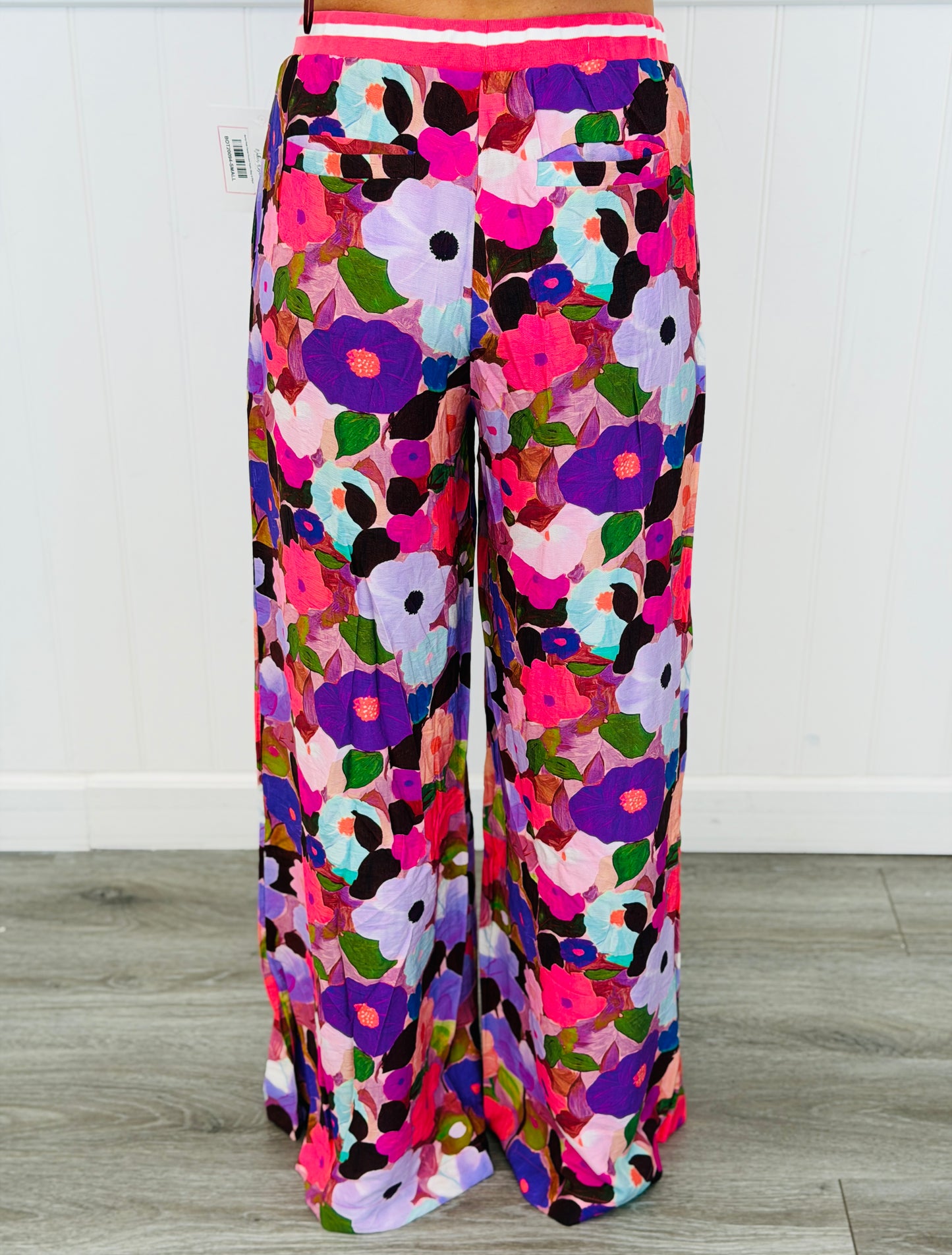 Berry Pink Floral Pocket Pants (Reg & Plus)