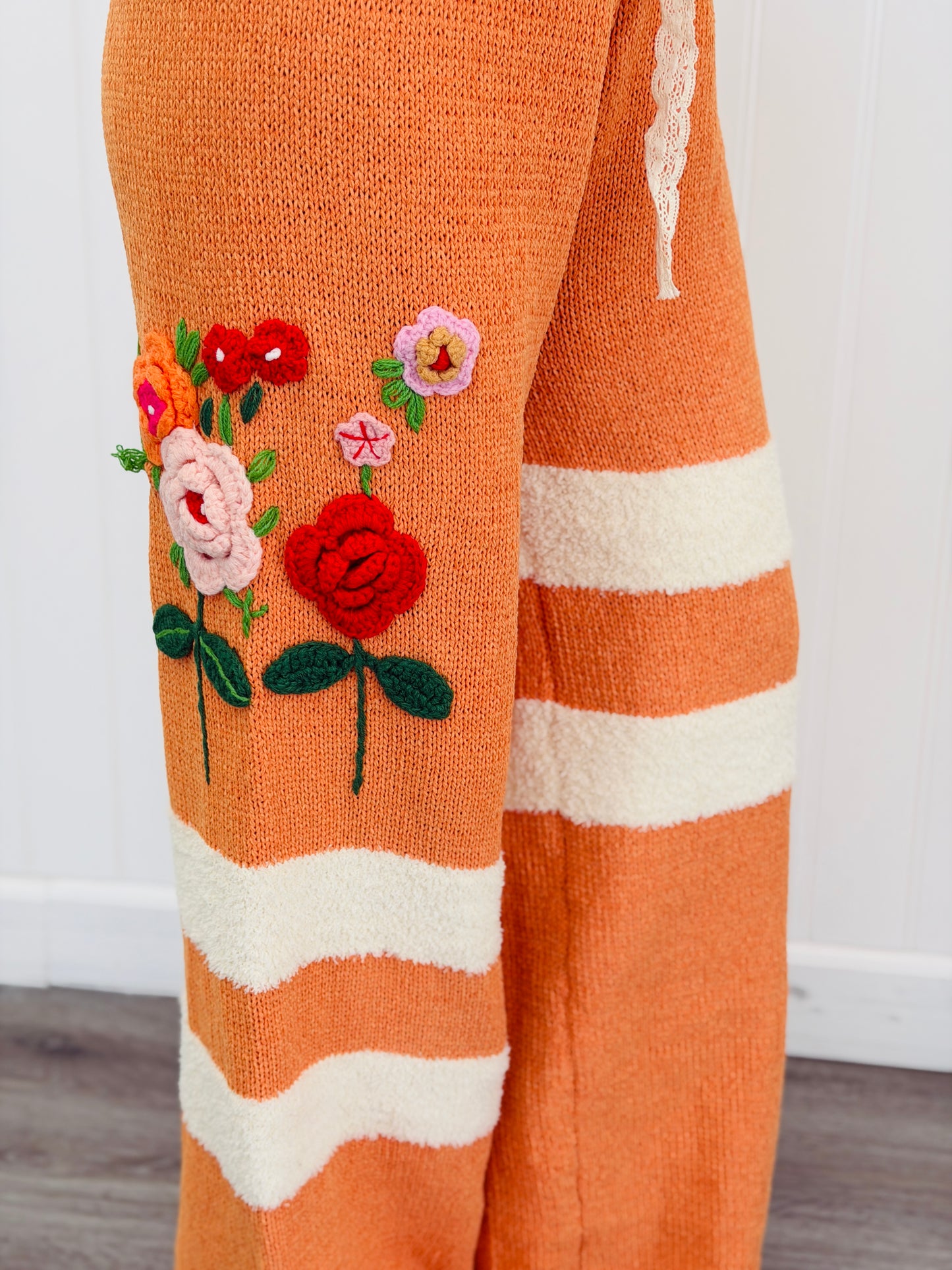 Orange Multi Contrast Stripe Wide Leg Pants (Reg.)
