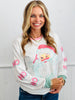 White Glitter Santa Sweatshirt (Reg. and Plus)