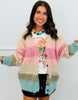 POL Oatmeal Multi Stripe Mohair Sweater Cardigan (Reg.)