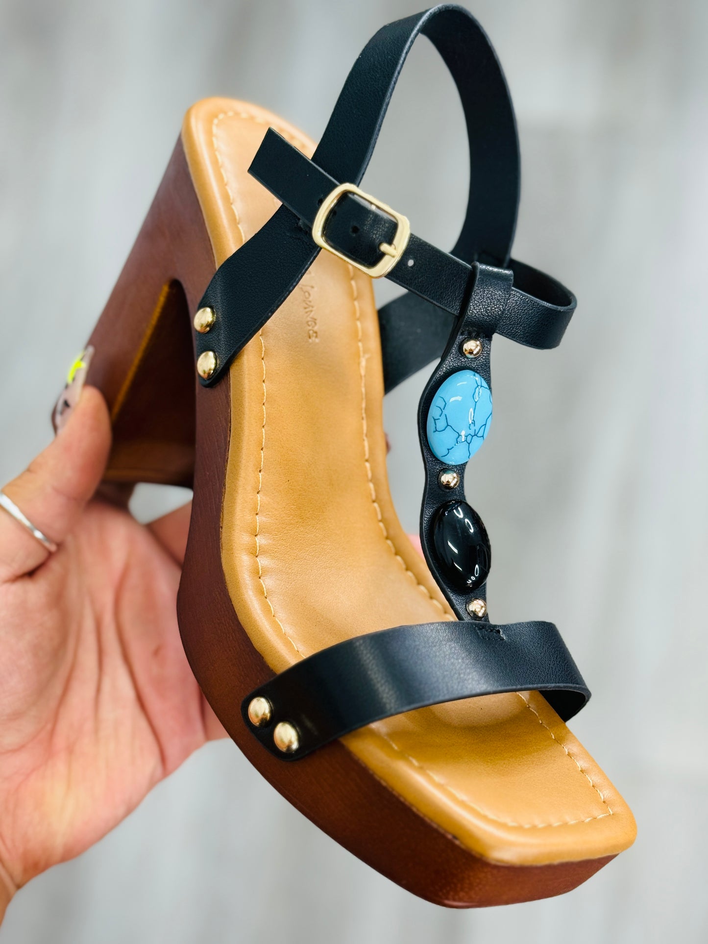 Turquoise Trails Platform Sandals