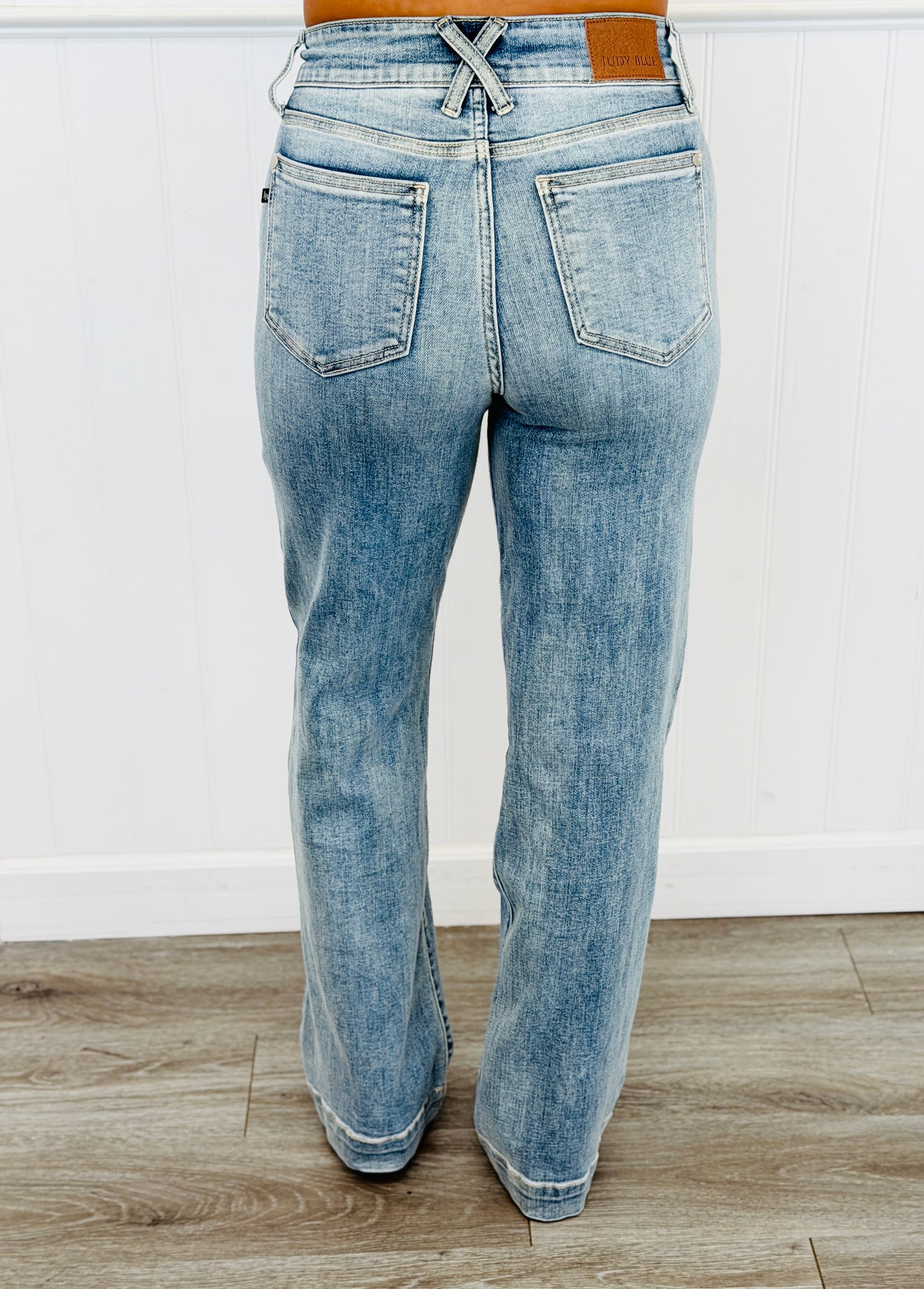 Judy Blue Golden Hour Wide-Leg Trouser Jeans (Reg. and Plus)