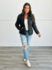 Black Cozy Lined Puffer Jacket (Reg. and Plus)