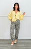 Leopard Grommet Waist Denim Barrel Pants (Reg.)