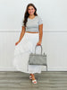 Pearl Trim Tee Top (Reg & Plus)-2 Colors