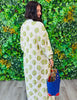 POL Natural/Olive Longline Crochet Sweater Cardigan (One Size)