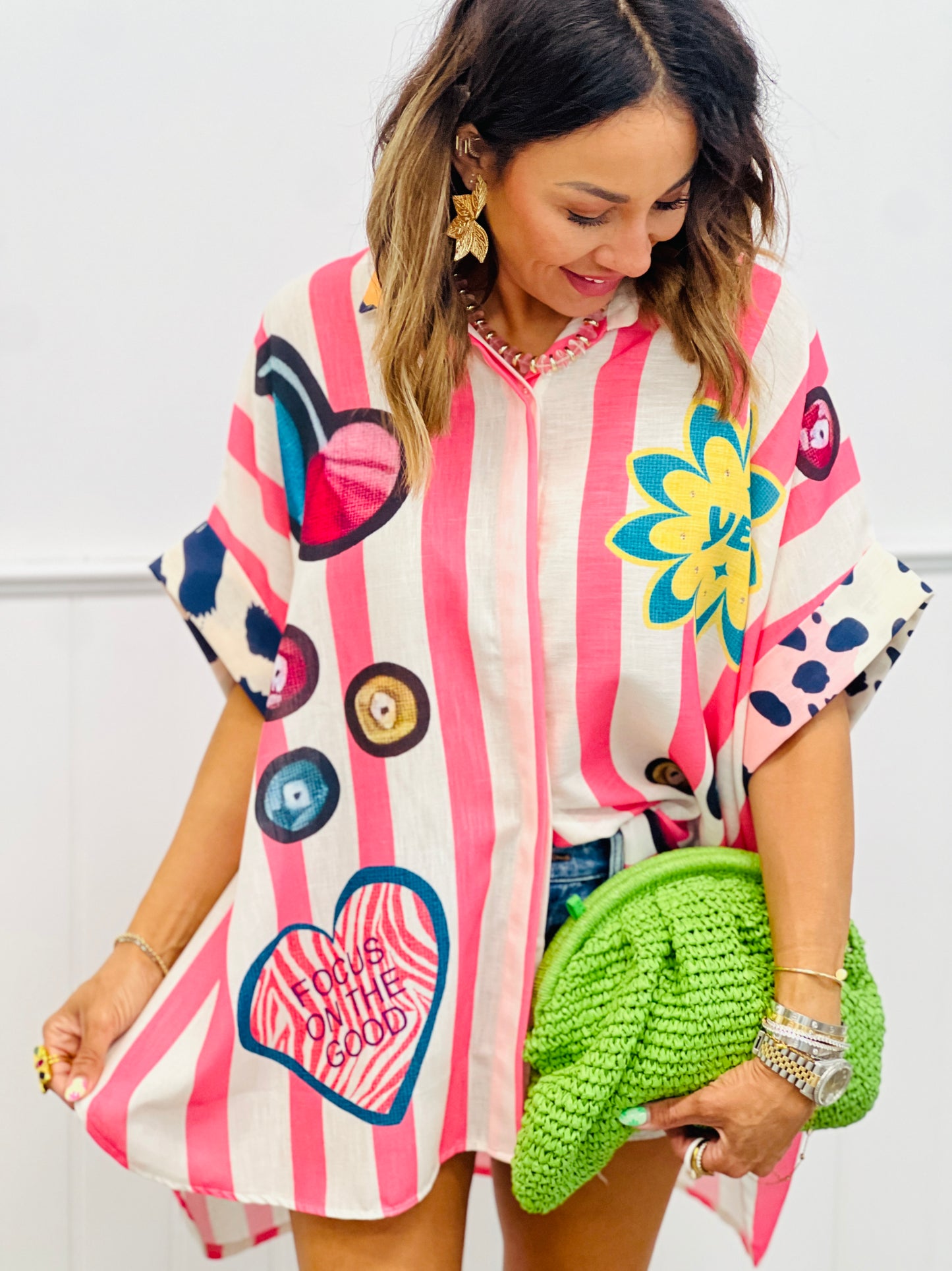 Better Late Than Ugly Button Down Top (One Size)