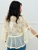 Ecru Sheer Lace Flowy Blouse (Reg.)