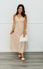 Oatmeal Latte Botanical Print Midi Dress (Reg.)
