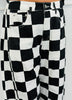 Black Checkered Print Barrel Pants (Reg. and Plus)