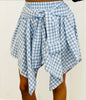 Gingham Asymmetrical Skirt (Reg.)- 4 Colors